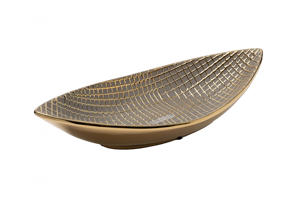 Блюдо декоративное с золотым декором 18H7922L-GL