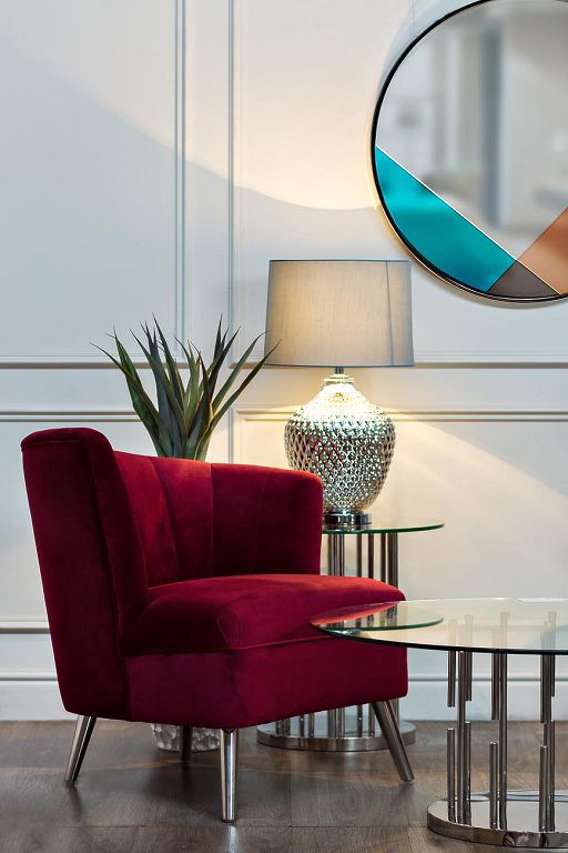 Лампа настольная плафон синий 22-88017