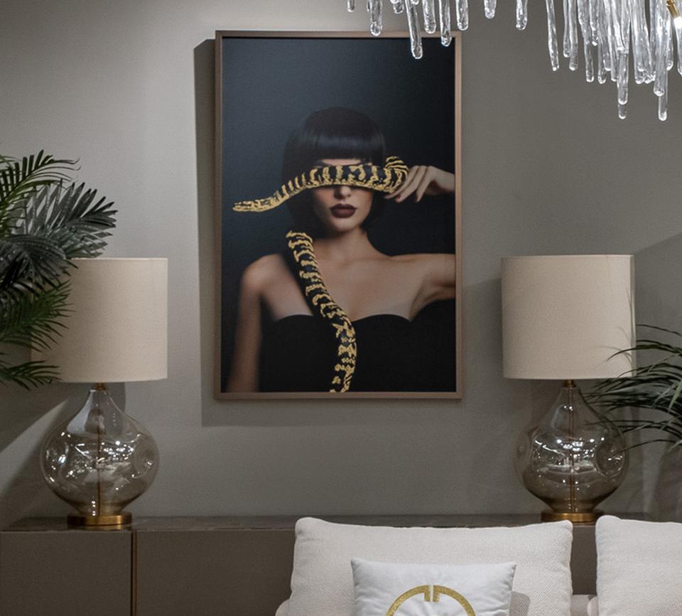 Лампа настольная с кремовым абажуром 22-89024